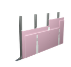 Předsazené stěny (opláštění šachet) s dvojitým opláštěním ze sádrokartonových desek